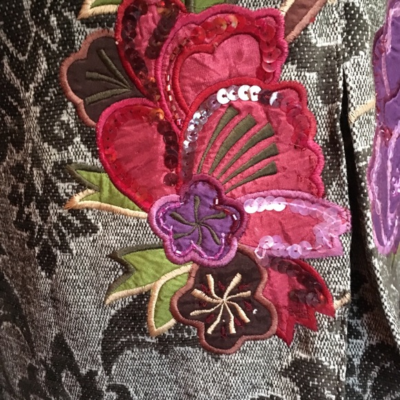 Coldwater Creek Quilt Embroidery Jacket - Picture 7 of 9